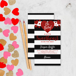 Baby Swearing Valentine Day Baby Shower Tilläggskort