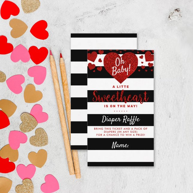 Baby Swearing Valentine Day Baby Shower Tilläggskort (Skapare uppladdad)