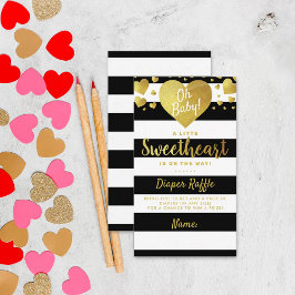 Baby Swearing Valentine Day Baby Shower Tilläggskort