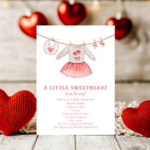 Baby Swehoney Clothes Valentine Baby Shower Inbjudningar