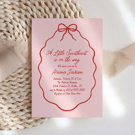 Baby Swehoney Hand plockade Valentine Baby Shower Inbjudningar