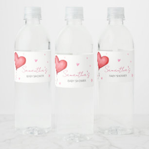 Baby Swehoney Red Valentine Baby Shower Vattenflaskor Etikett