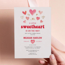 Baby Swehoney Valentine Baby Shower Inbjudningar