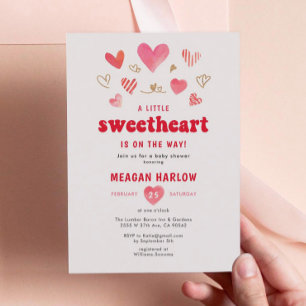 Baby Swehoney Valentine Baby Shower Inbjudningar