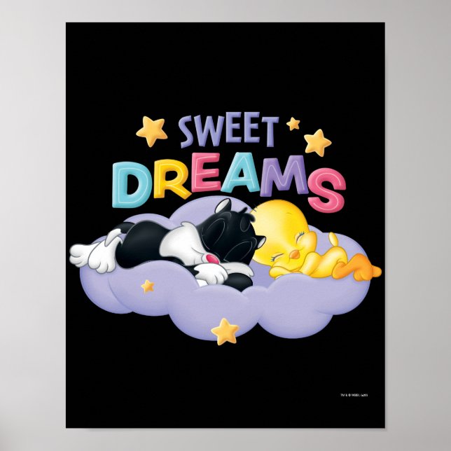 Baby Sylvester och Tweety | Söta drömmar Poster (Framsidan)