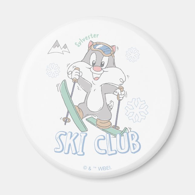 Baby SYLVESTER™ Ski-Klubb Magnet (Framsidan)