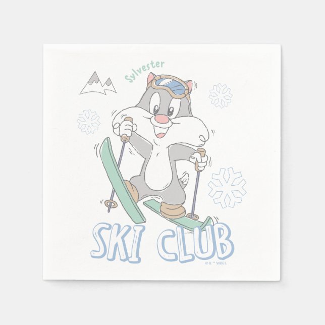 Baby SYLVESTER™ Ski-Klubb Pappersservett (Framsidan)