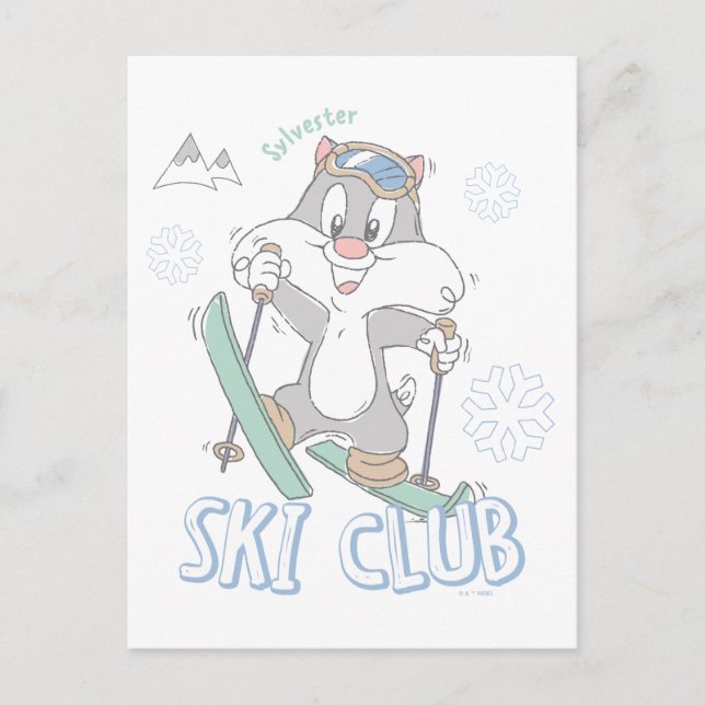 Baby SYLVESTER™ Ski-Klubb Vykort (Framsida)