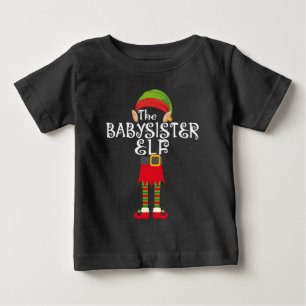 baby syster Elf-familjens matchande jultomte T Shirt