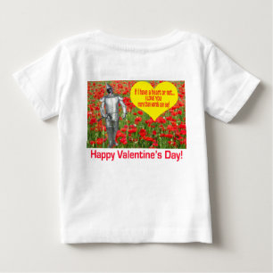 baby T. Glad Alla hjärtans dag. svart lab/tenn T Shirt