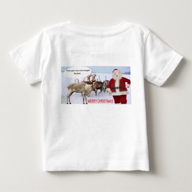 baby T god jul Santa gris Shirt (Baksida)