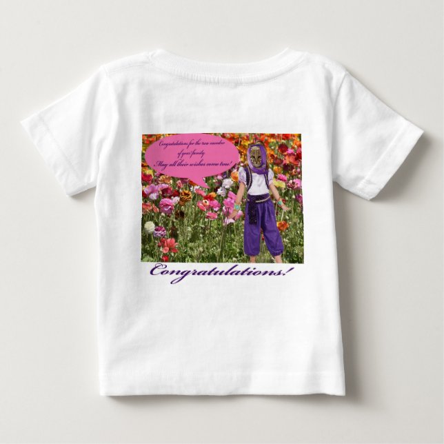 baby T. Grattisar: okt/genie T Shirt (Baksida)