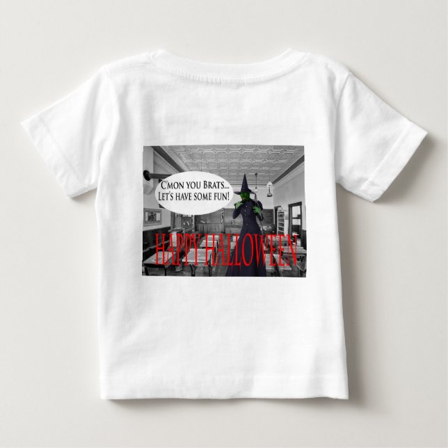 baby T happy halloween häxkatt T Shirt (Baksida)