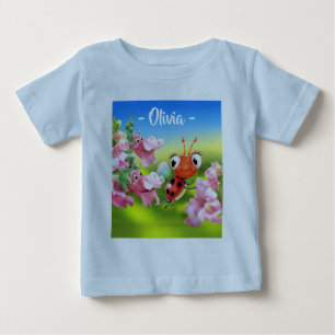 Baby T Ladybug-vänliga Snap Dragons 3/4-sleeve Shirt