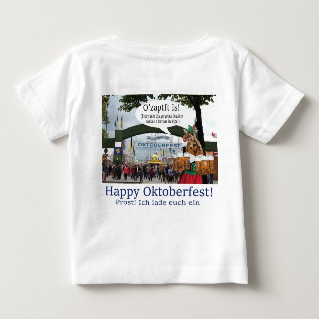 baby T. Lycklig Oktoberfest! T Shirt (Baksida)