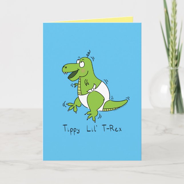 Baby T-Rex Dinosaur Dino Kids Kort (Framsida)