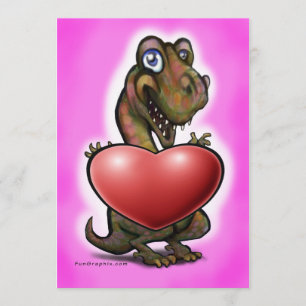 Baby T-Rex Hjärtkort Kort