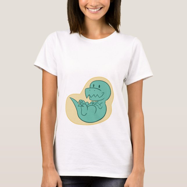 Baby T-Rex-moderskapshandel Tee (Framsida)
