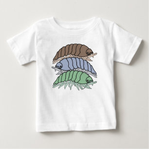 Baby T-Shirt - 3 gråsuggor (vit)