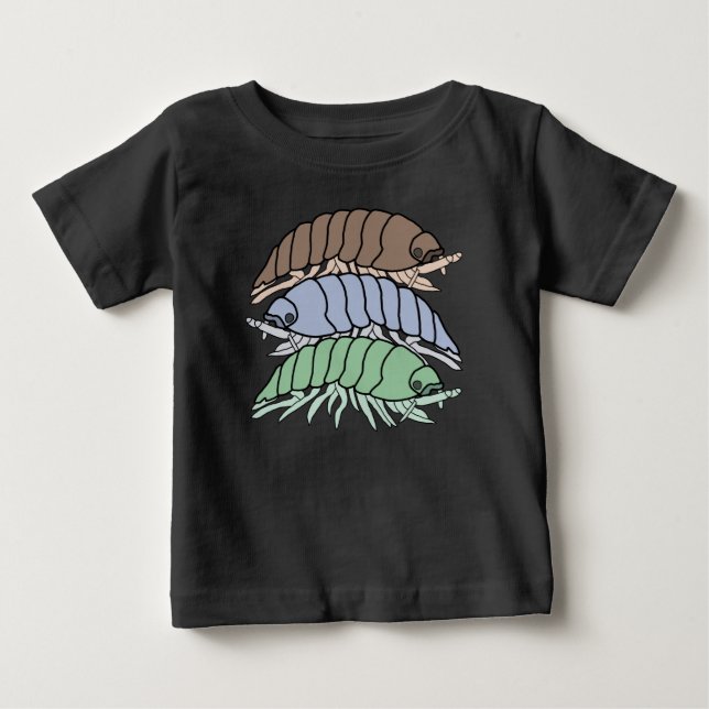 Baby T-Shirt - 3 Rulltroll (levande) (Framsida)