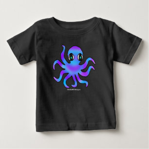 Baby T-Shirt - Blå Violett Bläckfisk (livfull)