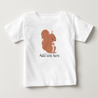 Baby t-shirt, Cute Squirrel, lägg till anpassnings T Shirt