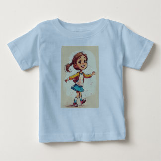 Baby T-Shirt Design: En Flickas Glädje