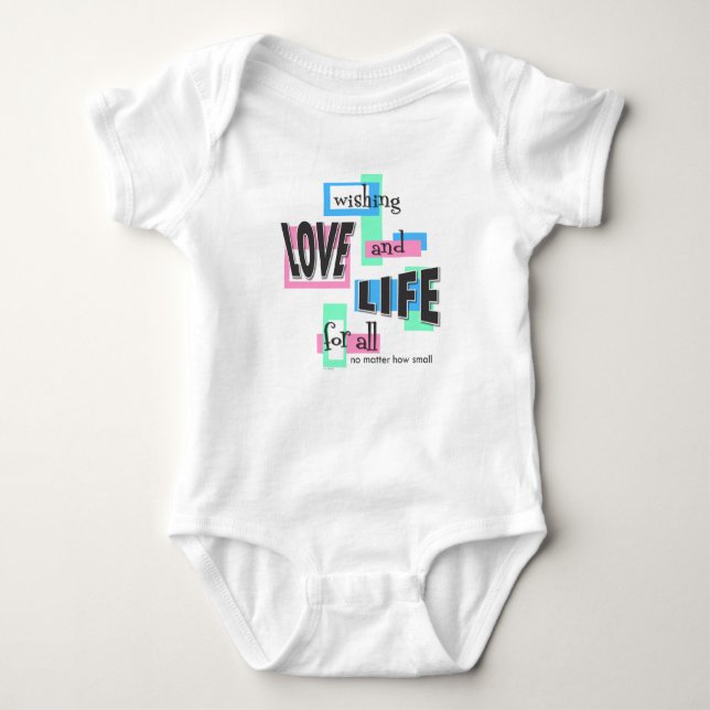 Baby t-shirt eller romper. (Framsida)