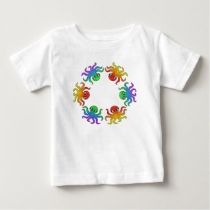 Baby T-Shirt - Gradient Bläckfisk (vit)