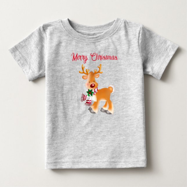 Baby T-Shirt Helgdag Rudolph (Framsida)