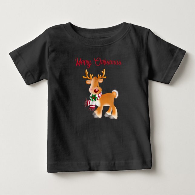 Baby T-Shirt Helgdag Rudolph (Framsida)
