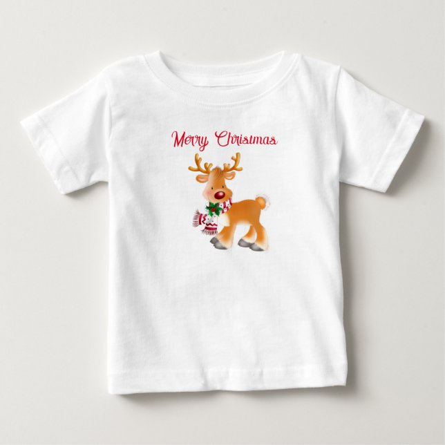 Baby T-Shirt Helgdag Rudolph (Framsida)