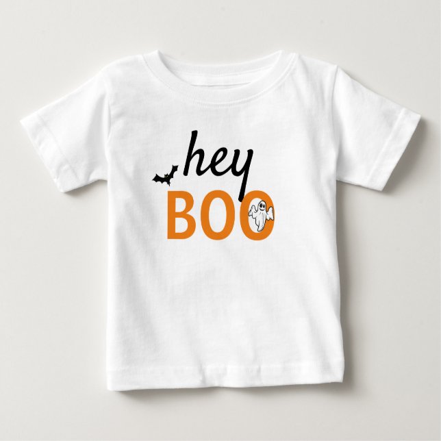Baby T-shirt - hey BOO Ghost / Fladdermöss (Framsida)