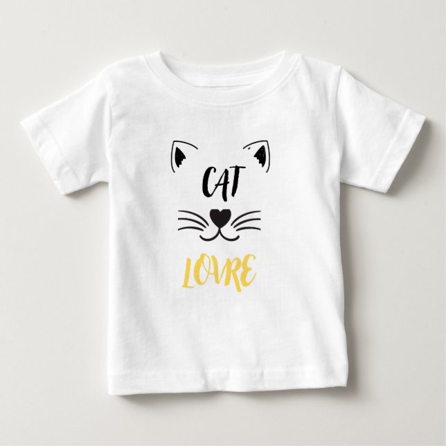 Baby t-shirt kattälskare (Framsida)
