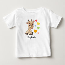 Baby T-shirt med anpassat namn | Baby Giraff