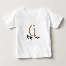 Baby T-Shirt med anpassningsbar Monogram Namn - mi
