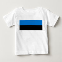 Baby T-Shirt med Estlands Flagga