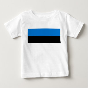 Baby T-Shirt med Estlands Flagga
