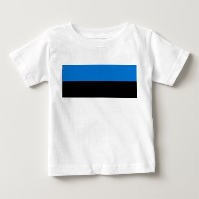 Baby T-Shirt med Estlands Flagga (Framsida)