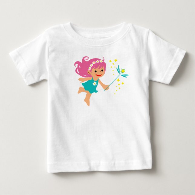 Baby t-shirt med fe-girl (Framsida)