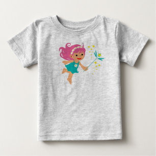 Baby t-shirt med fe-girl