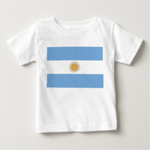 Baby T-Shirt med Flagga Argentina