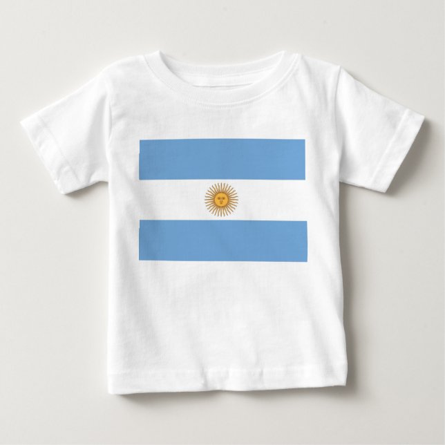 Baby T-Shirt med Flagga Argentina (Framsida)