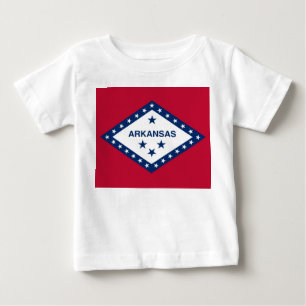 Baby T-Shirt med Flagga Arkansas