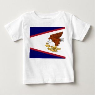 Baby T-Shirt med Flagga av Amerikanska Samoa