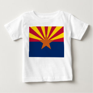 Baby T-Shirt med Flagga av Arizona, USA