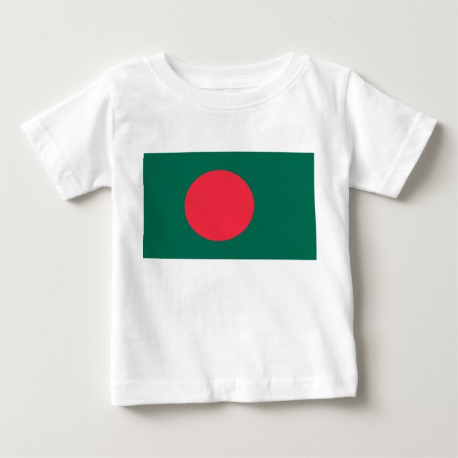 Baby T-Shirt med Flagga av Bangladesh (Framsida)