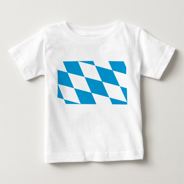 Baby T-Shirt med Flagga av Bayern, Tyskland (Framsida)