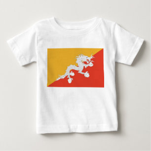 Baby T-Shirt med Flagga av Bhutan