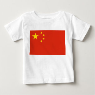 Baby T-Shirt med Flagga av China